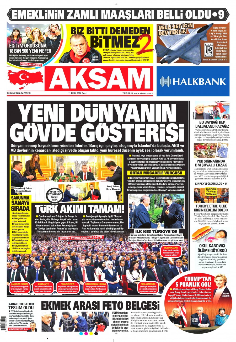 11 Ekim 2016 gazete manşetleri - 803