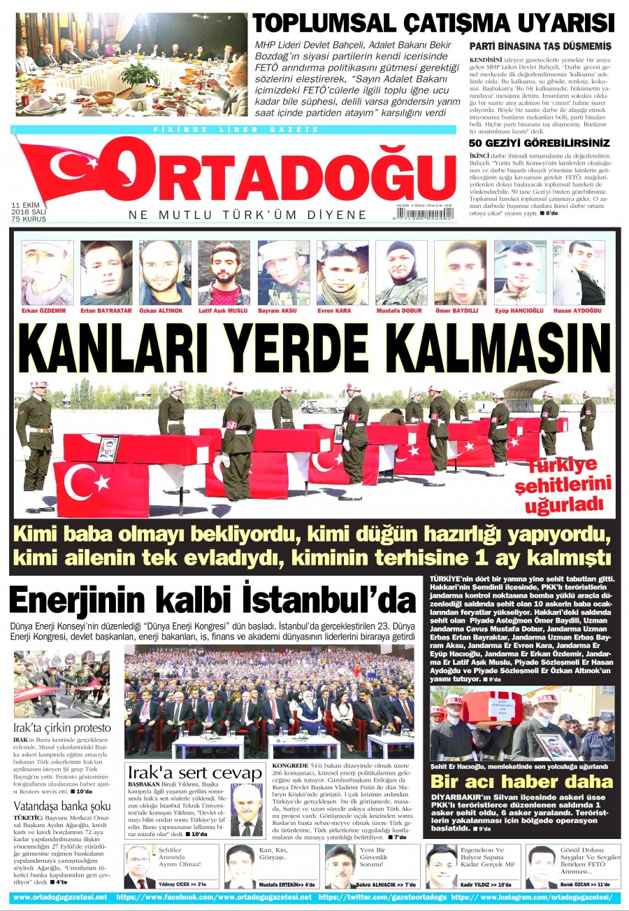 11 Ekim 2016 gazete manşetleri - 643