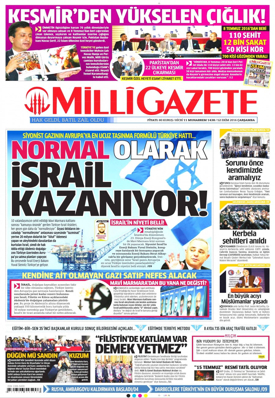 12 Ekim 2016 gazete manşetleri - 770