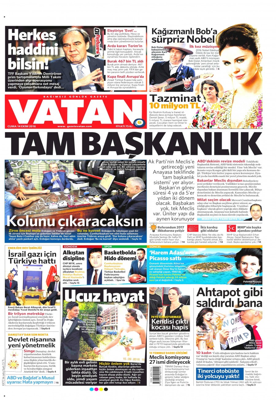 14 Ekim 2016 gazete manşetleri - 16