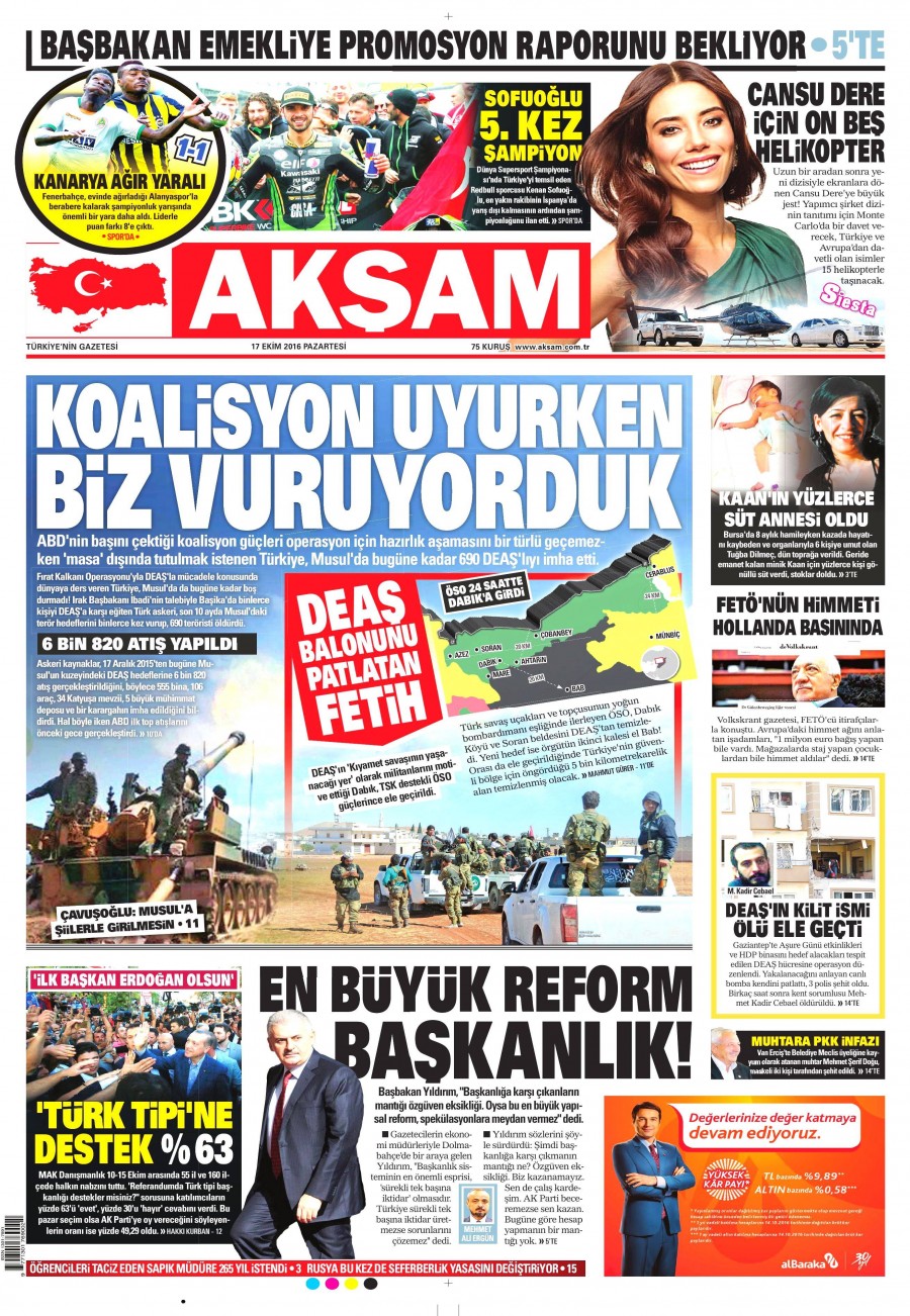 17 Ekim 2016 gazete manşetleri - 738