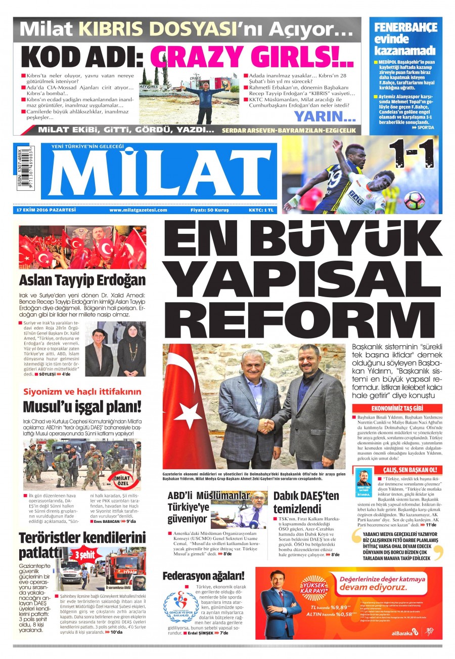 17 Ekim 2016 gazete manşetleri - 934