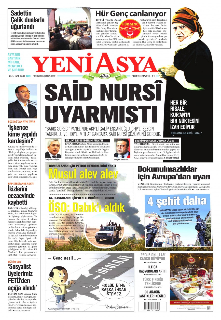 17 Ekim 2016 gazete manşetleri - 903