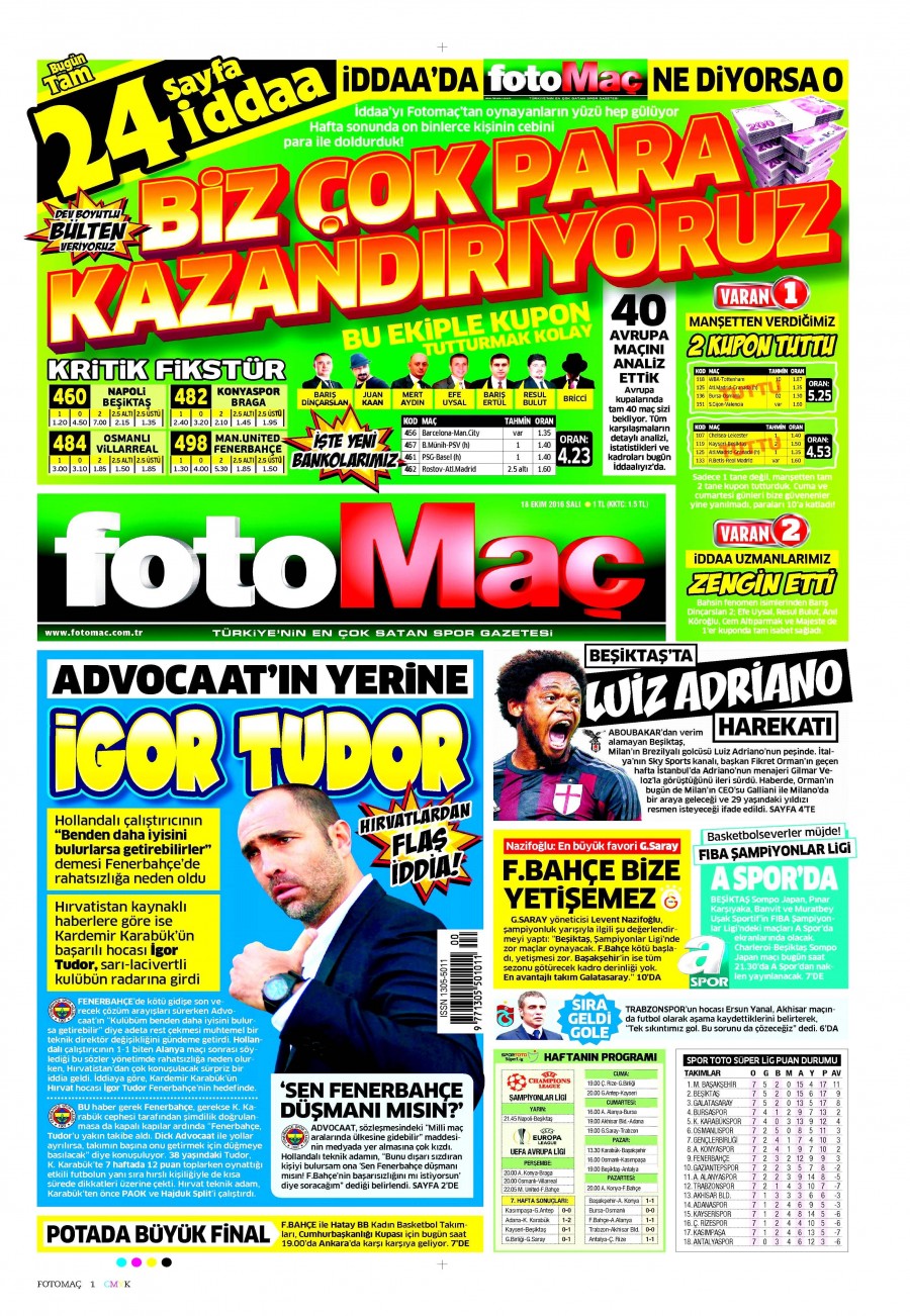 18 Ekim 2016 gazete manşetleri - 684