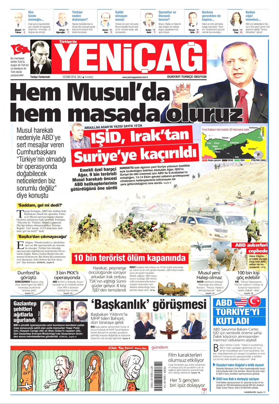 18 Ekim 2016 gazete manşetleri - 619