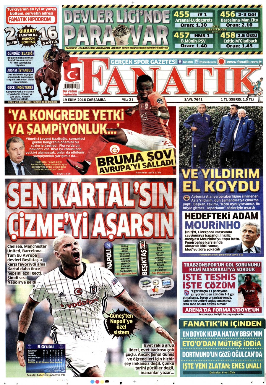 19 Ekim 2016 gazete manşetleri - 703