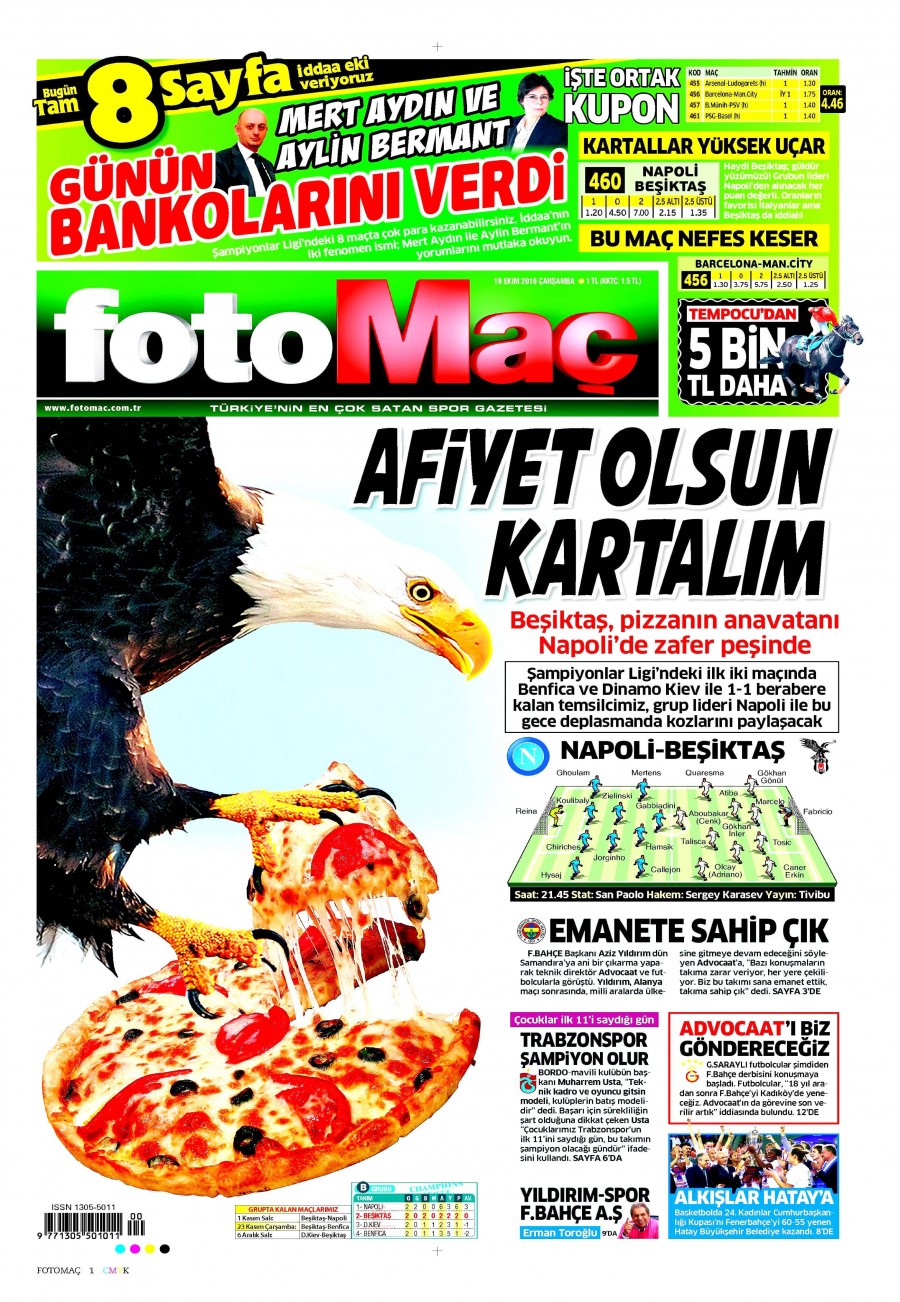 19 Ekim 2016 gazete manşetleri - 822