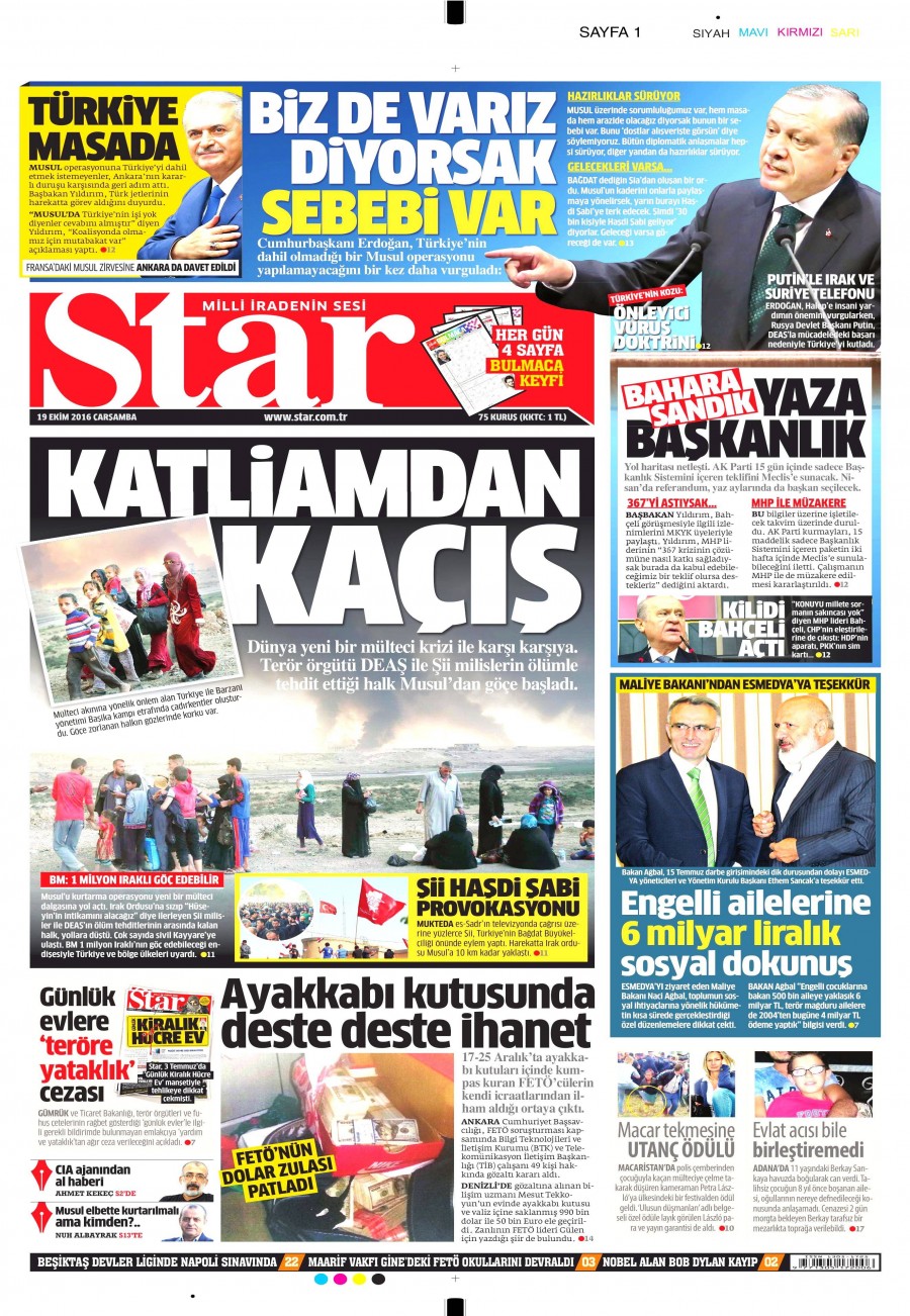 19 Ekim 2016 gazete manşetleri - 691