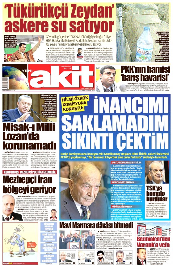 20 Ekim 2016 gazete manşetleri - 16