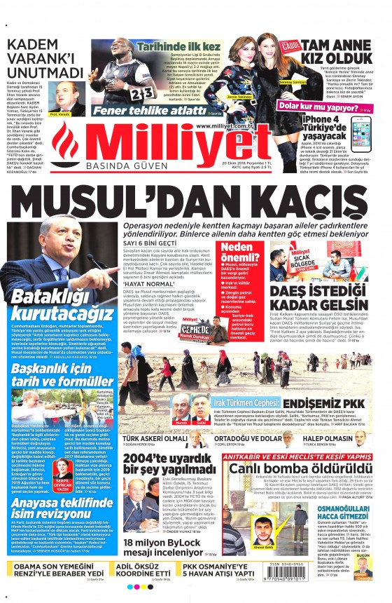 20 Ekim 2016 gazete manşetleri - 7