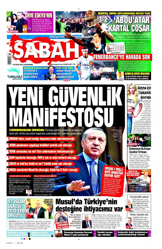 20 Ekim 2016 gazete manşetleri - 3