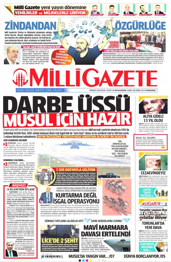 20 Ekim 2016 gazete manşetleri - 9