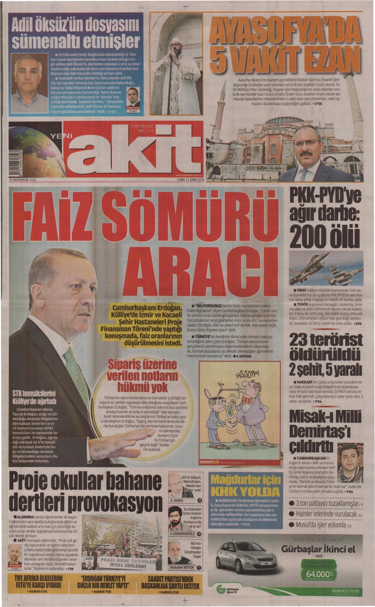 21 Ekim 2016 gazete manşetleri - 647