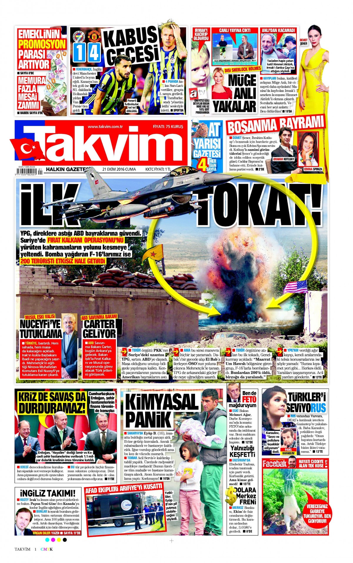 21 Ekim 2016 gazete manşetleri - 796