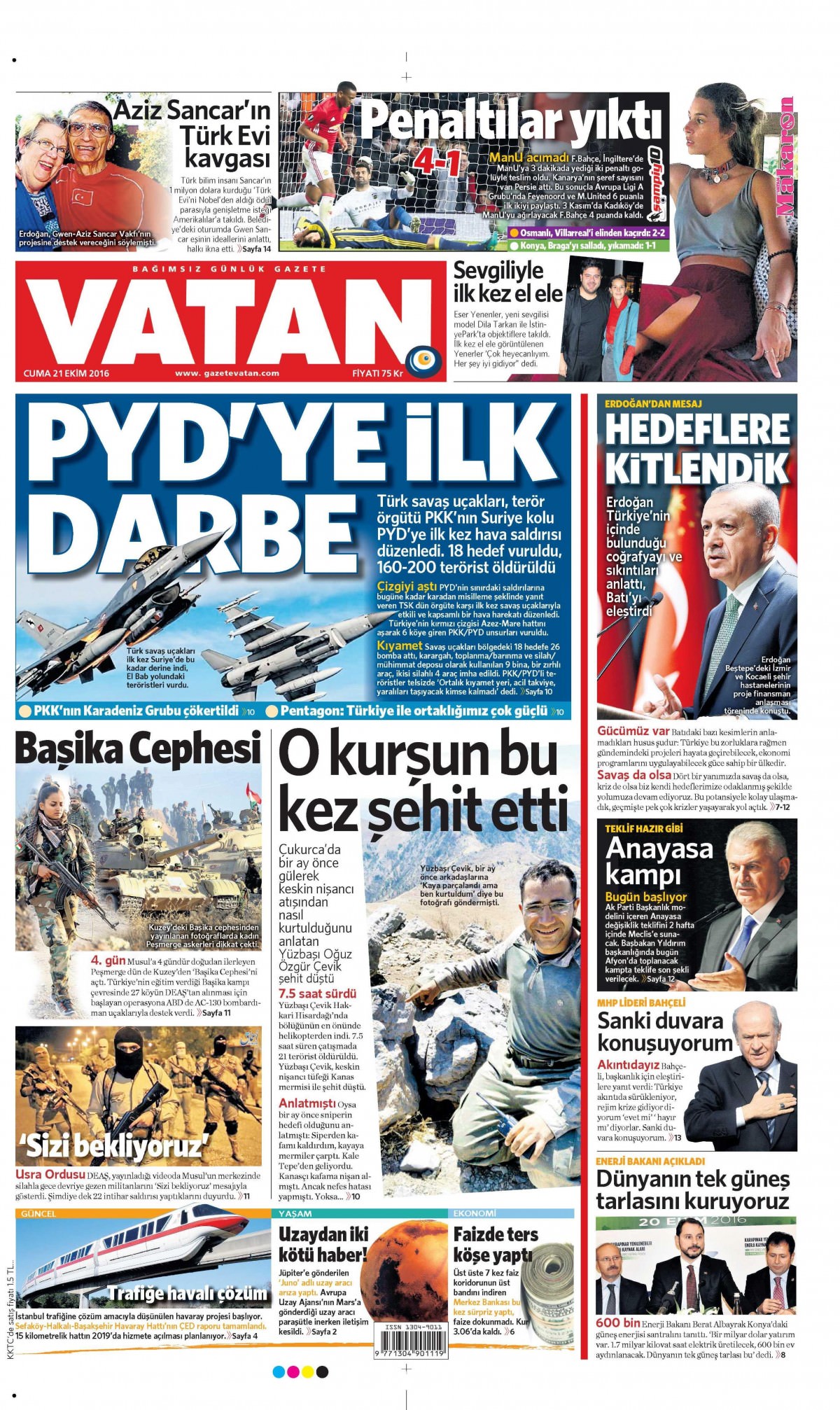 21 Ekim 2016 gazete manşetleri - 856