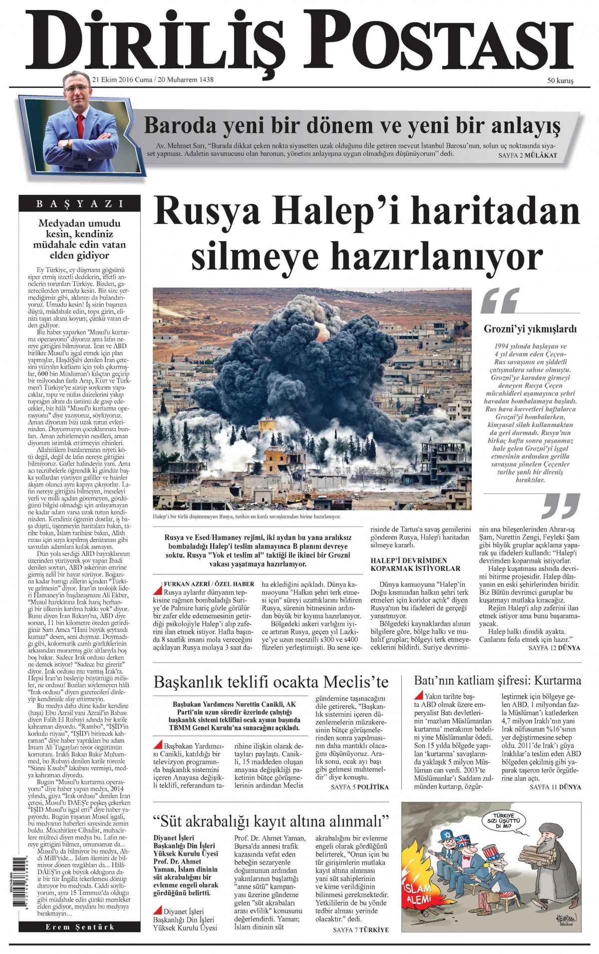 21 Ekim 2016 gazete manşetleri - 817