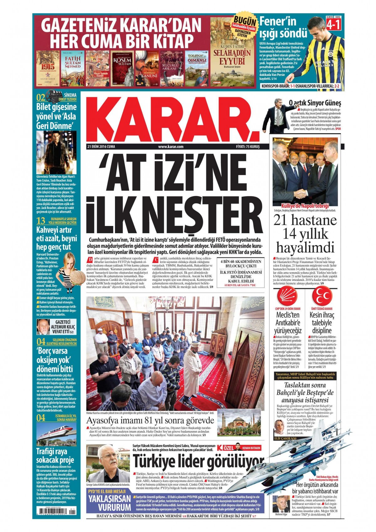 21 Ekim 2016 gazete manşetleri - 718