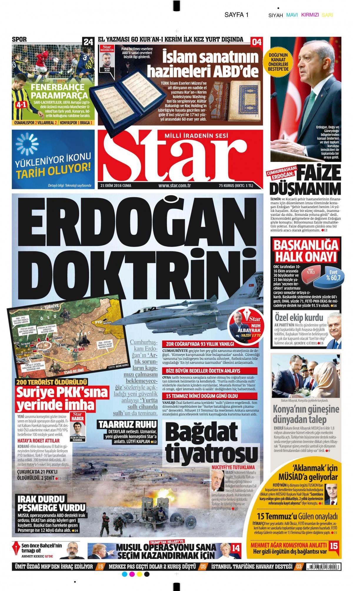 21 Ekim 2016 gazete manşetleri - 573