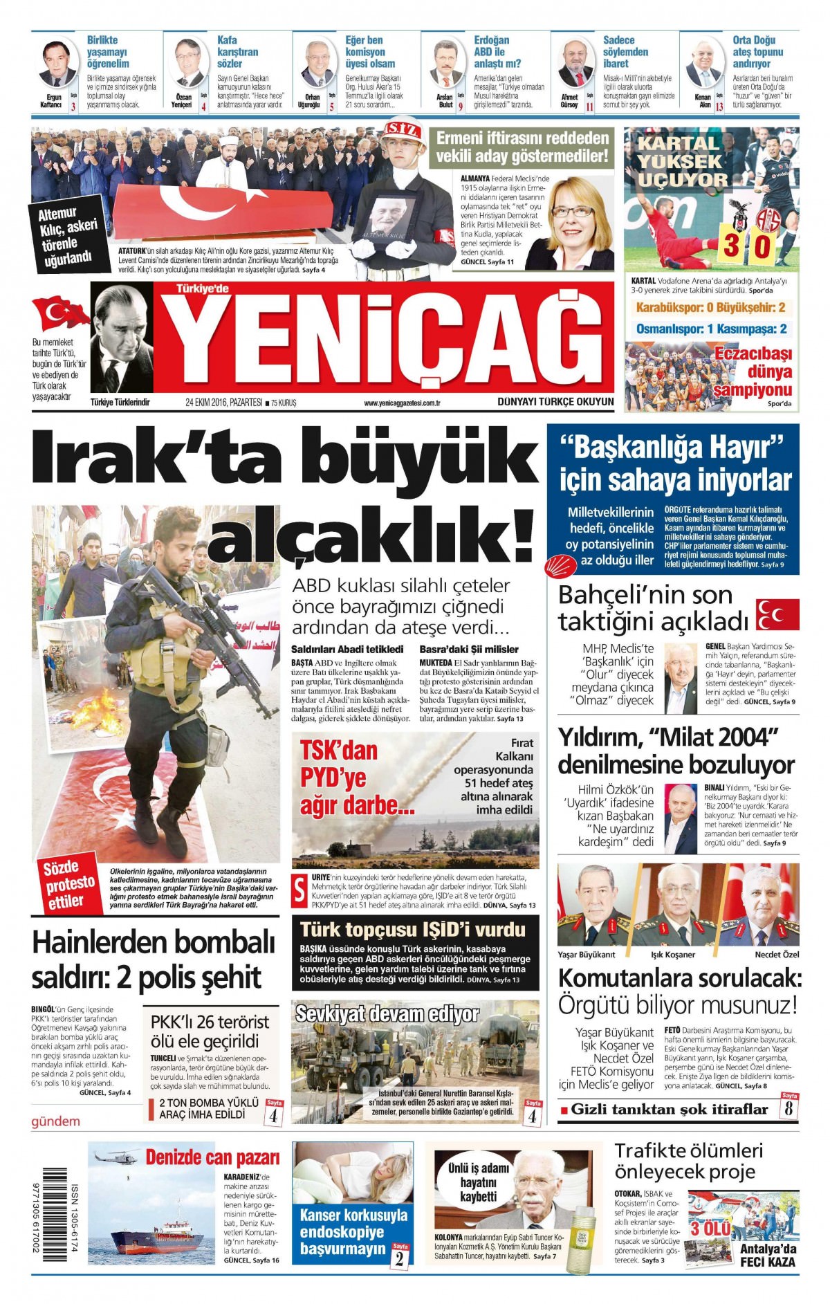 24 Ekim 2016 gazete manşetleri - 735