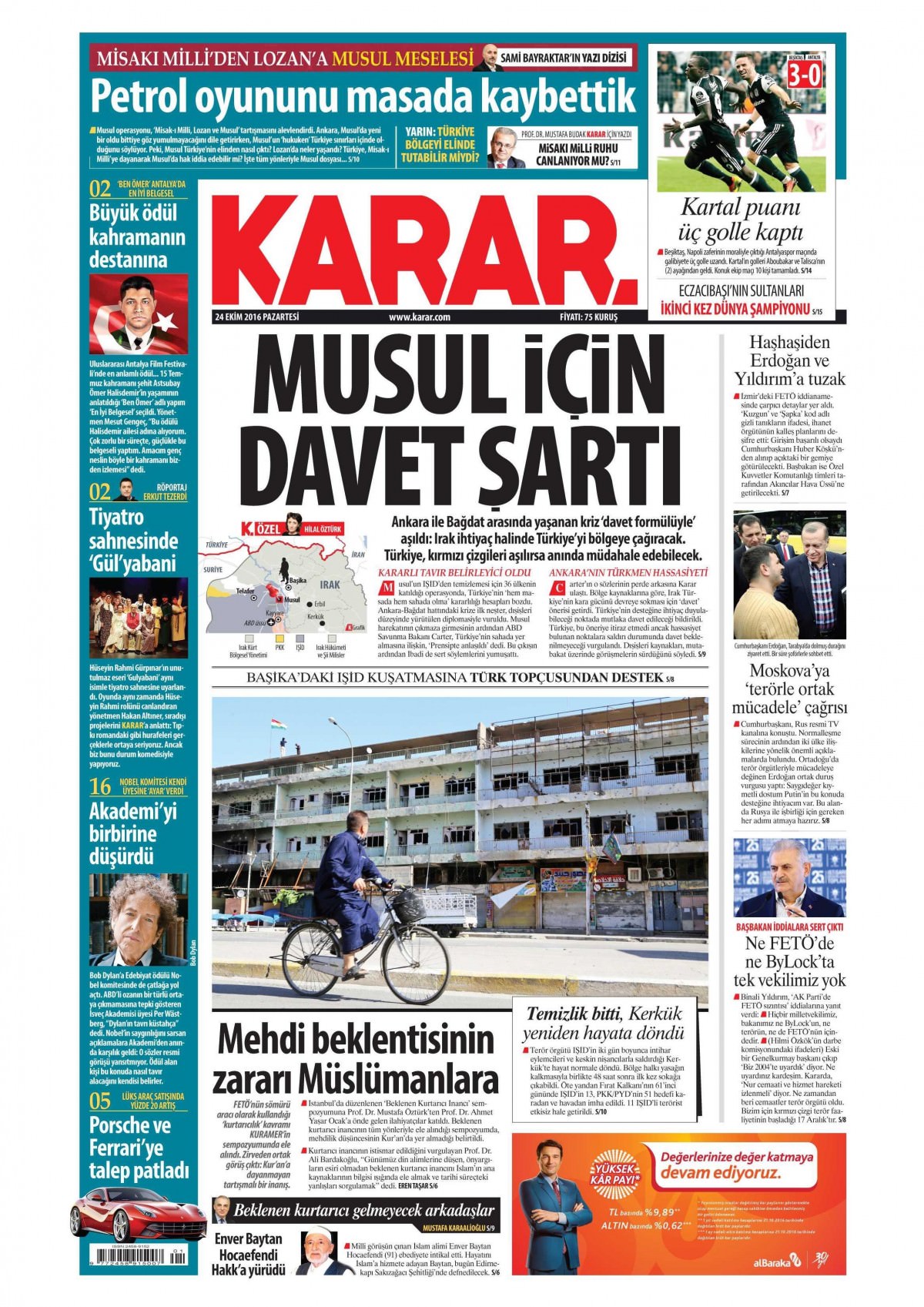 24 Ekim 2016 gazete manşetleri - 805