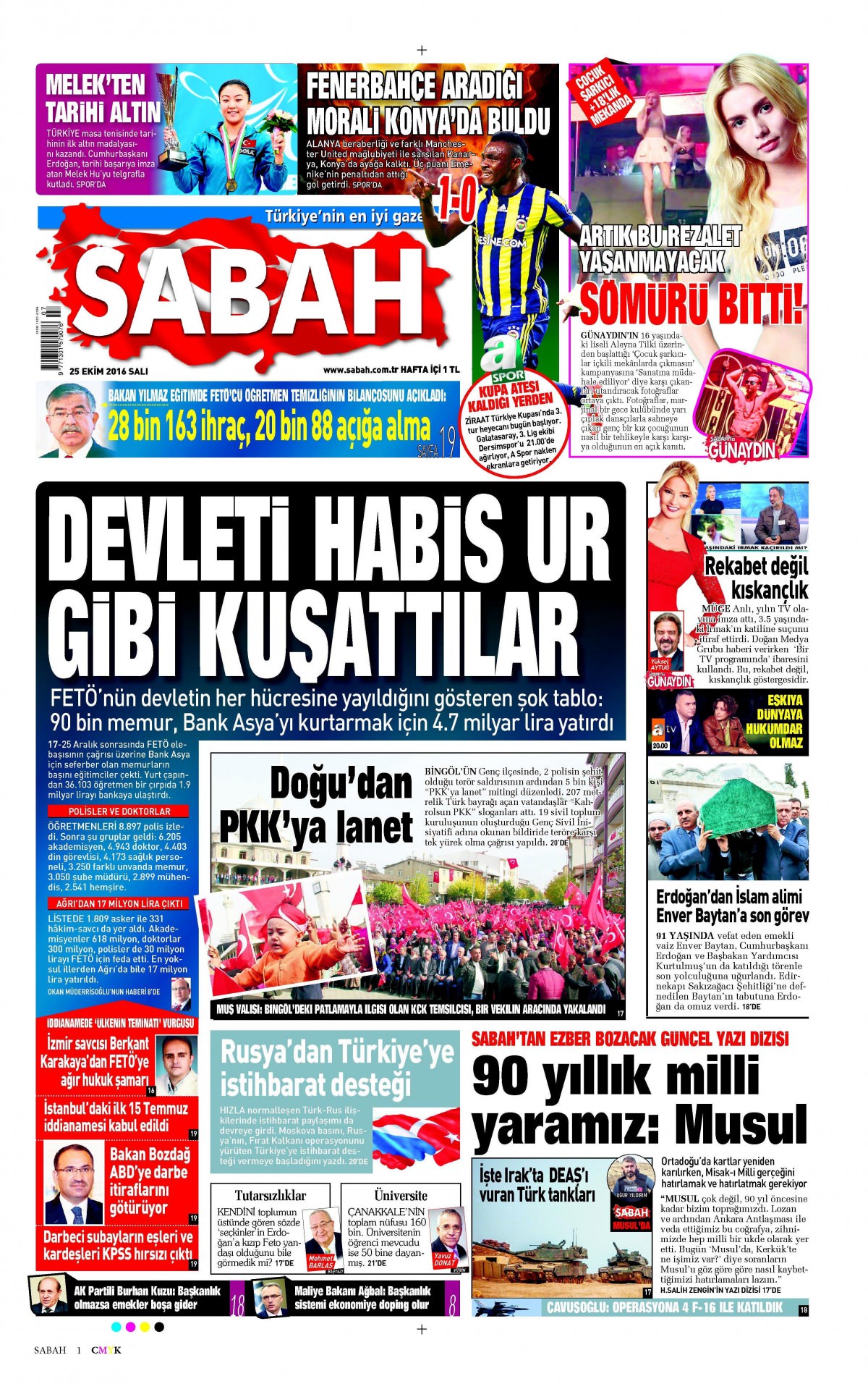 25 Ekim 2016 gazete manşetleri - 567