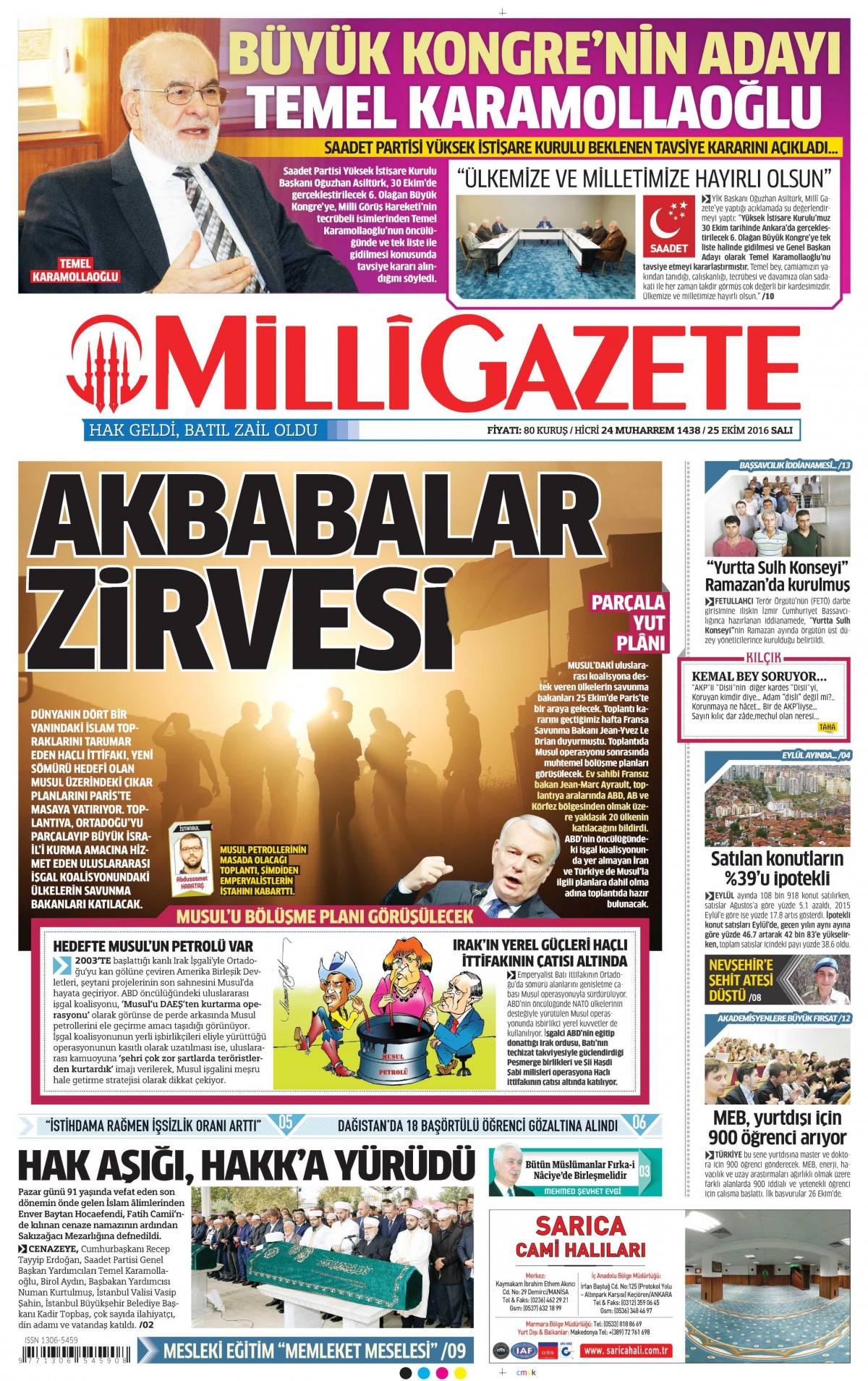 25 Ekim 2016 gazete manşetleri - 556