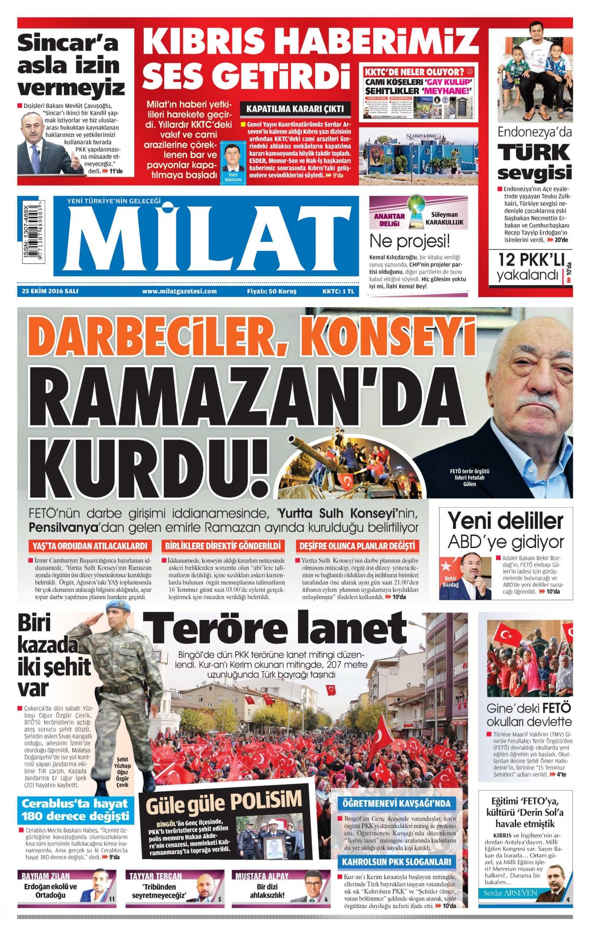 25 Ekim 2016 gazete manşetleri - 877
