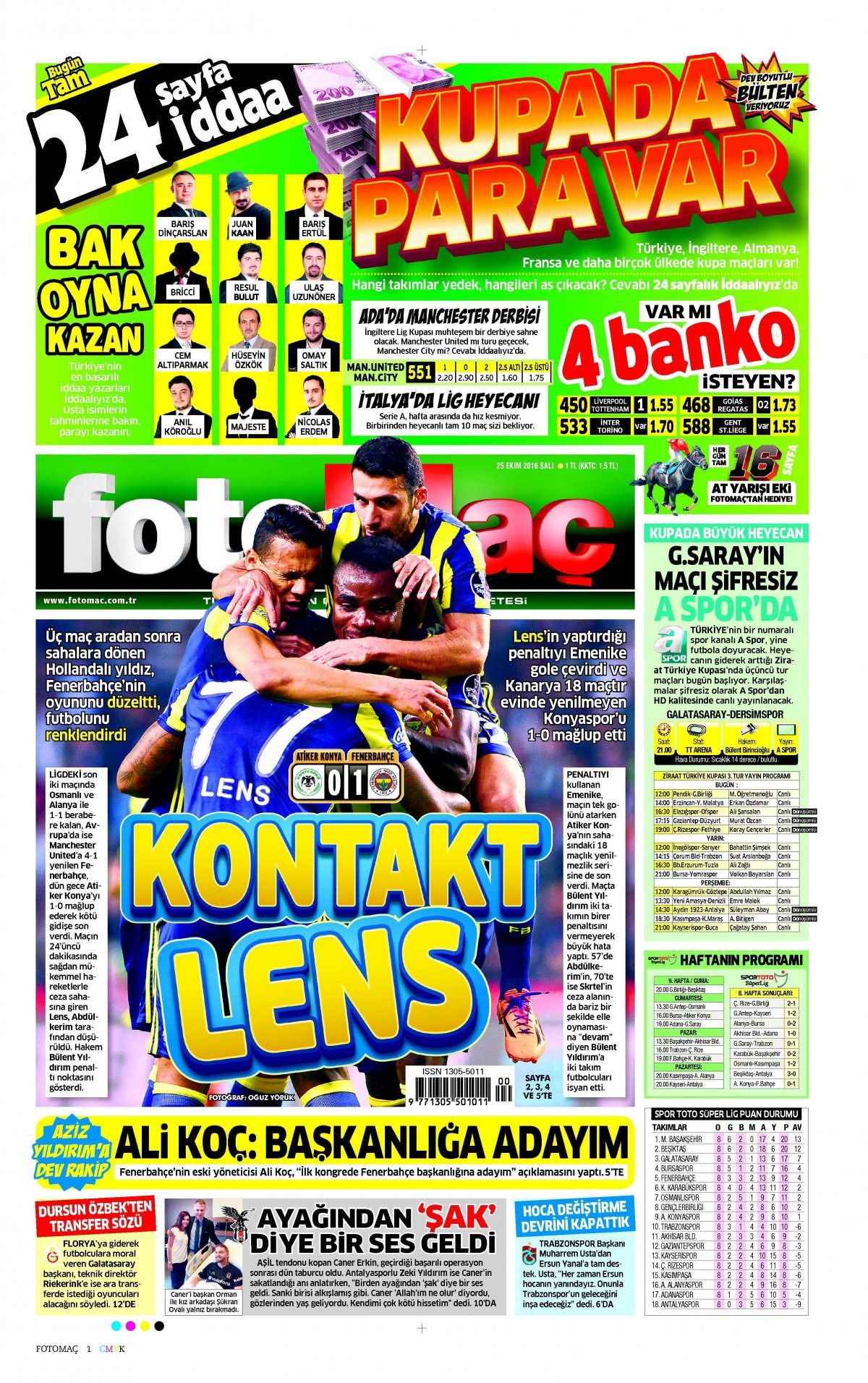 25 Ekim 2016 gazete manşetleri - 816