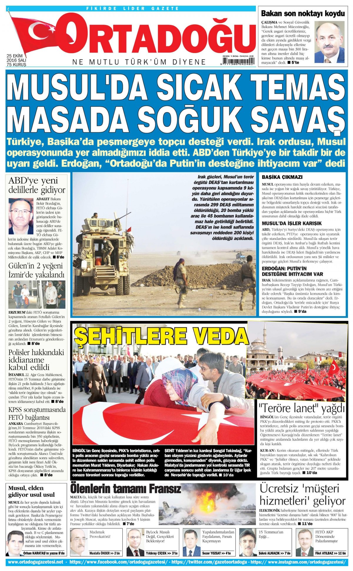 25 Ekim 2016 gazete manşetleri - 871