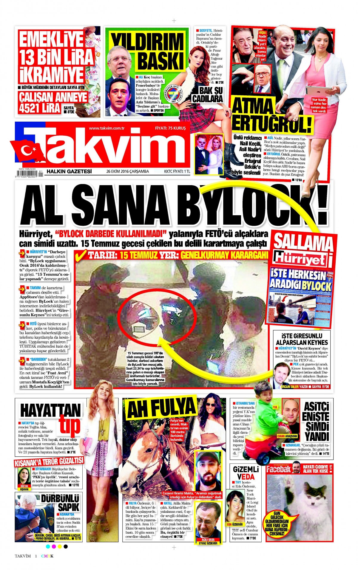 26 Ekim 2016 gazete manşetleri - 883