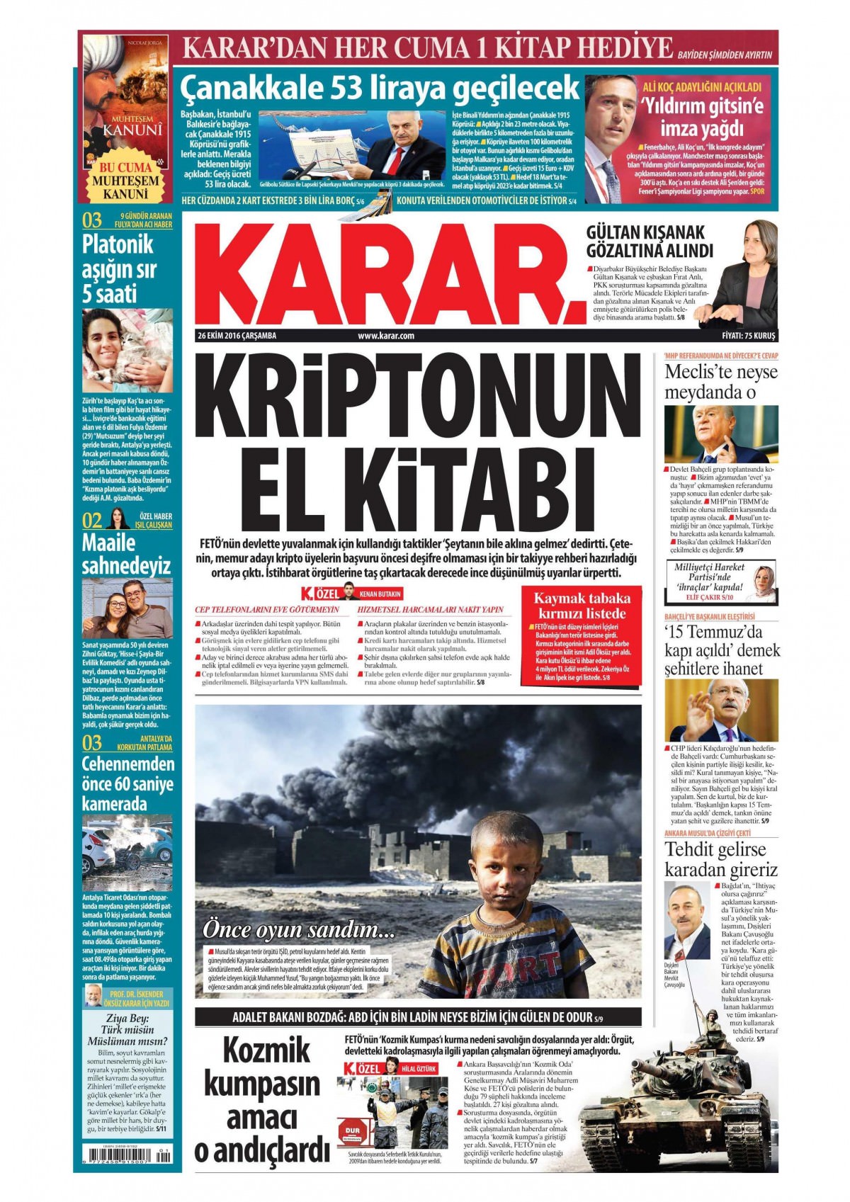 26 Ekim 2016 gazete manşetleri - 685