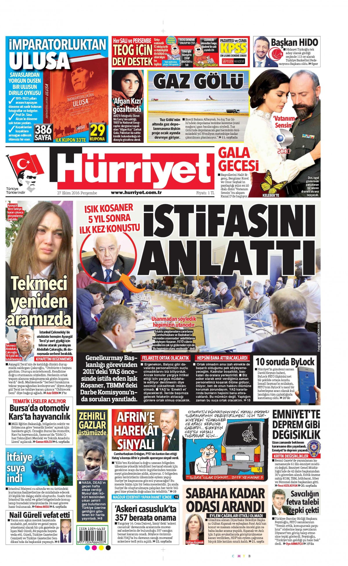 27 Ekim 2016 gazete manşetleri - 896