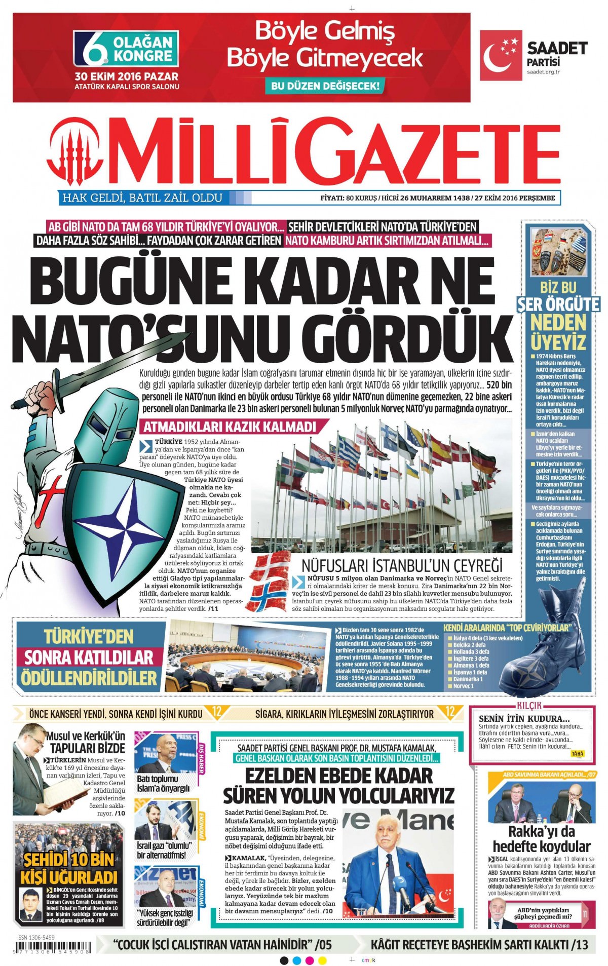 27 Ekim 2016 gazete manşetleri - 883