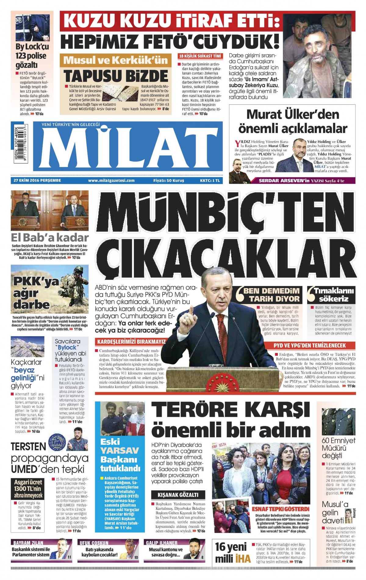 27 Ekim 2016 gazete manşetleri - 517