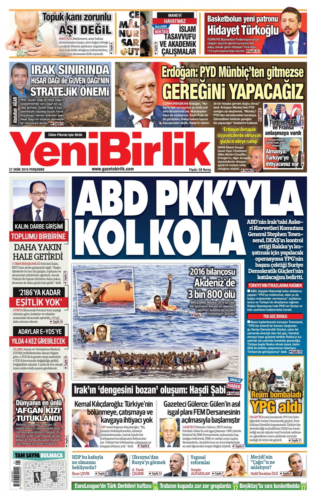 27 Ekim 2016 gazete manşetleri - 566