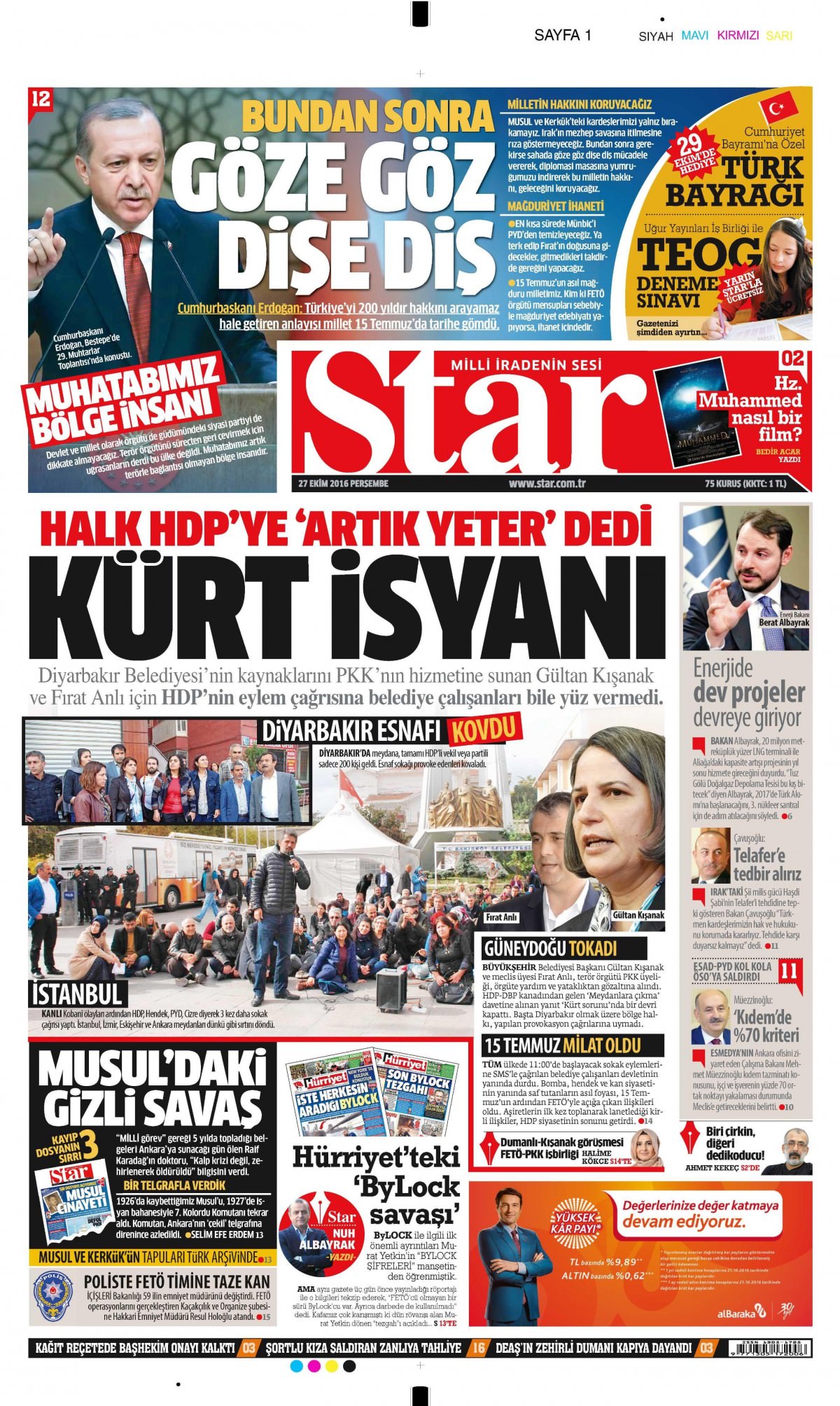 27 Ekim 2016 gazete manşetleri - 655