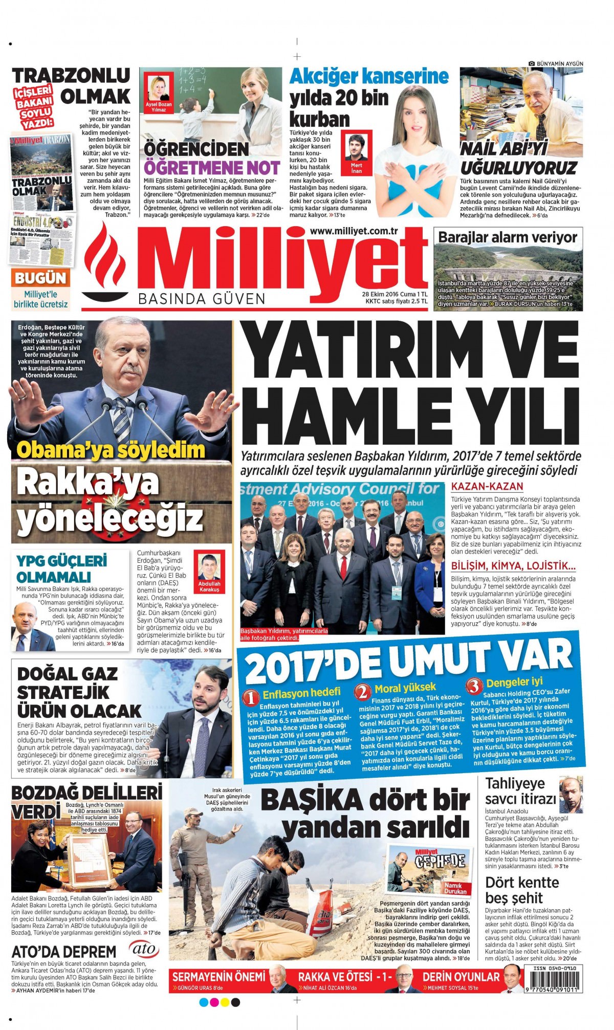 28 Ekim 2016 gazete manşetleri - 794