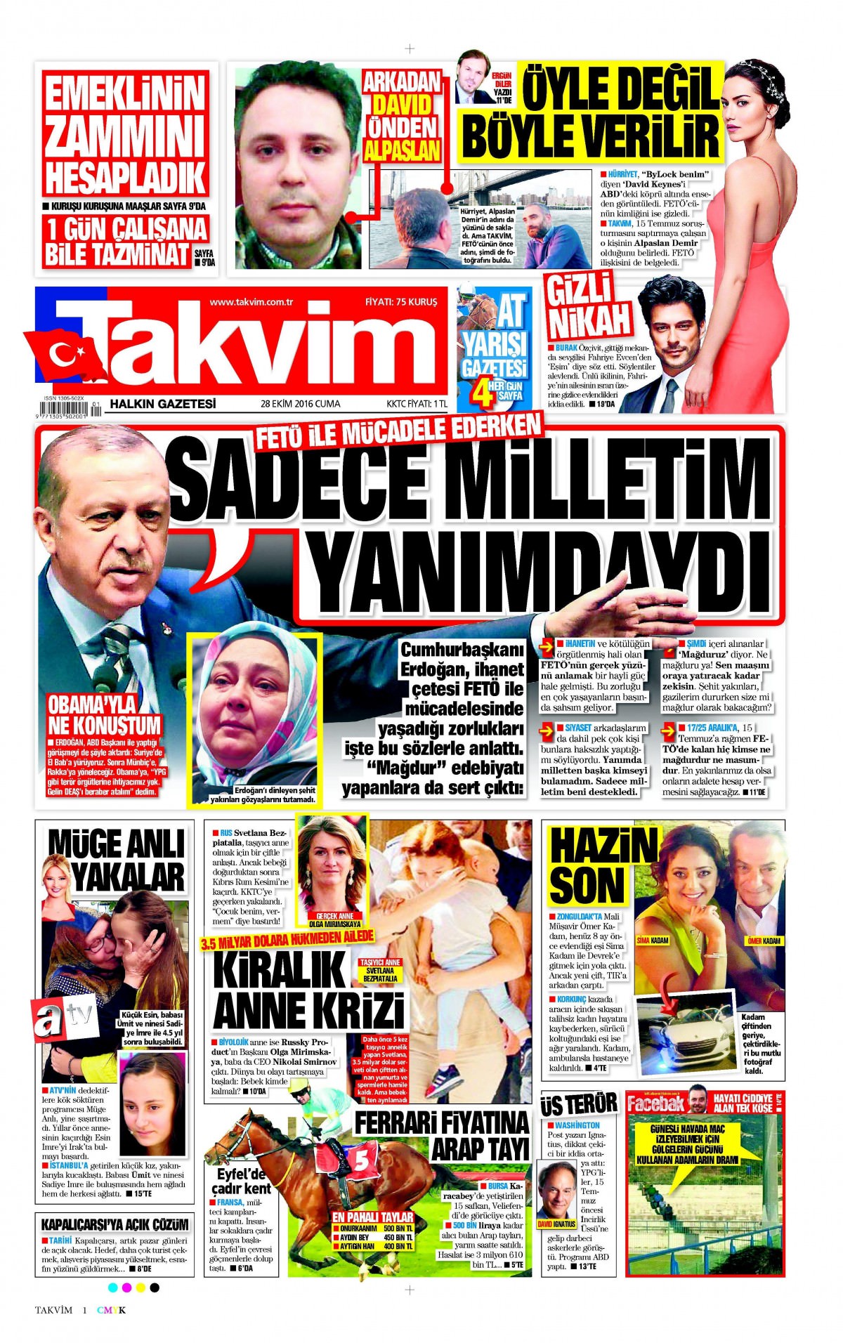 28 Ekim 2016 gazete manşetleri - 924