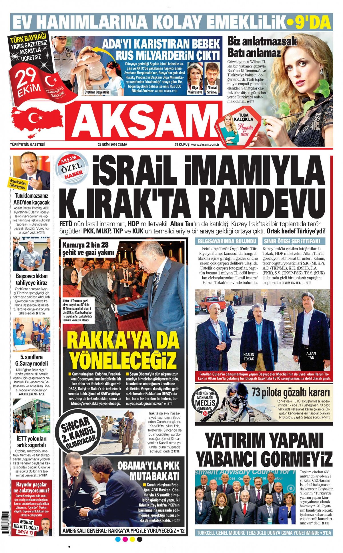 28 Ekim 2016 gazete manşetleri - 920