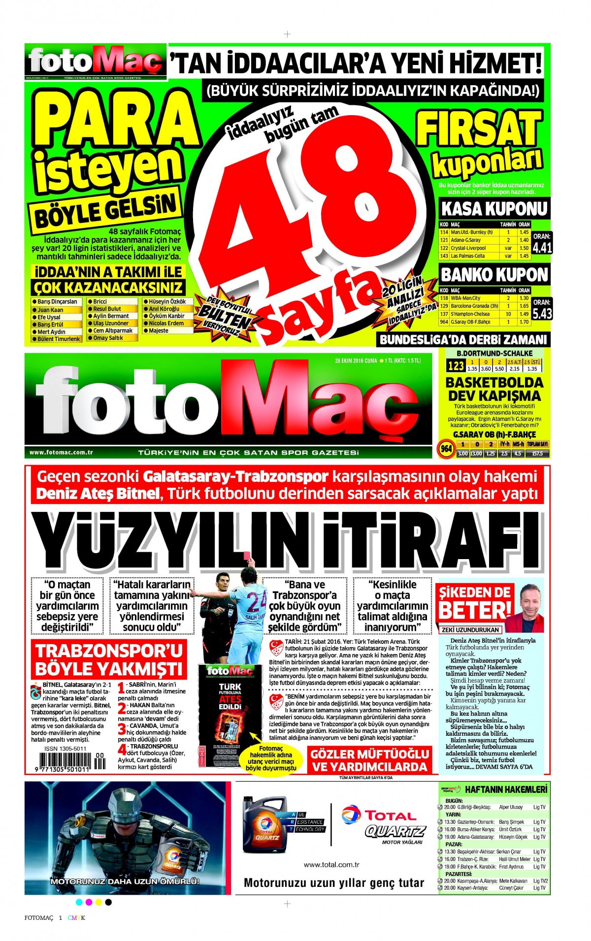 28 Ekim 2016 gazete manşetleri - 734