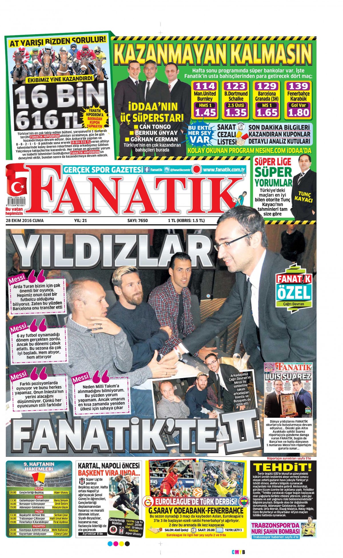 28 Ekim 2016 gazete manşetleri - 688