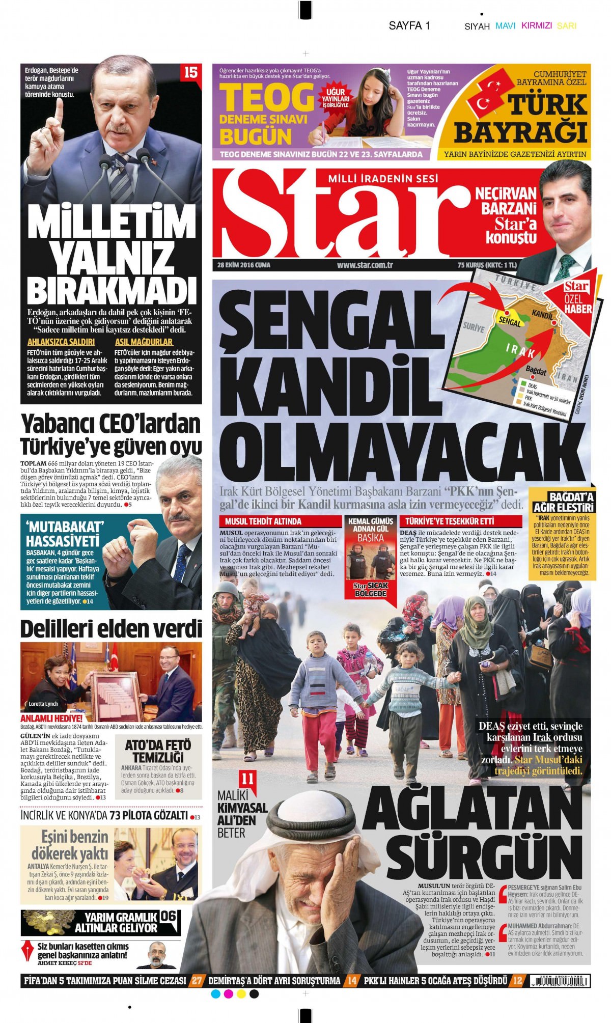 28 Ekim 2016 gazete manşetleri - 902