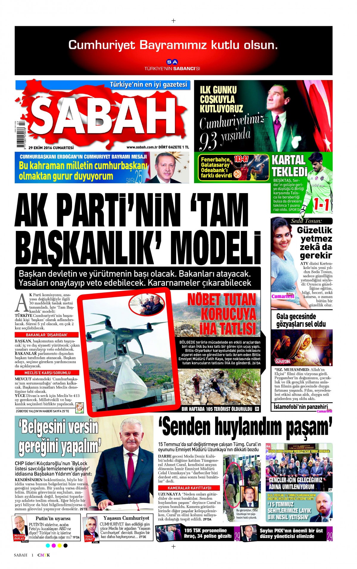 29 Ekim 2016 gazete manşetleri - 676