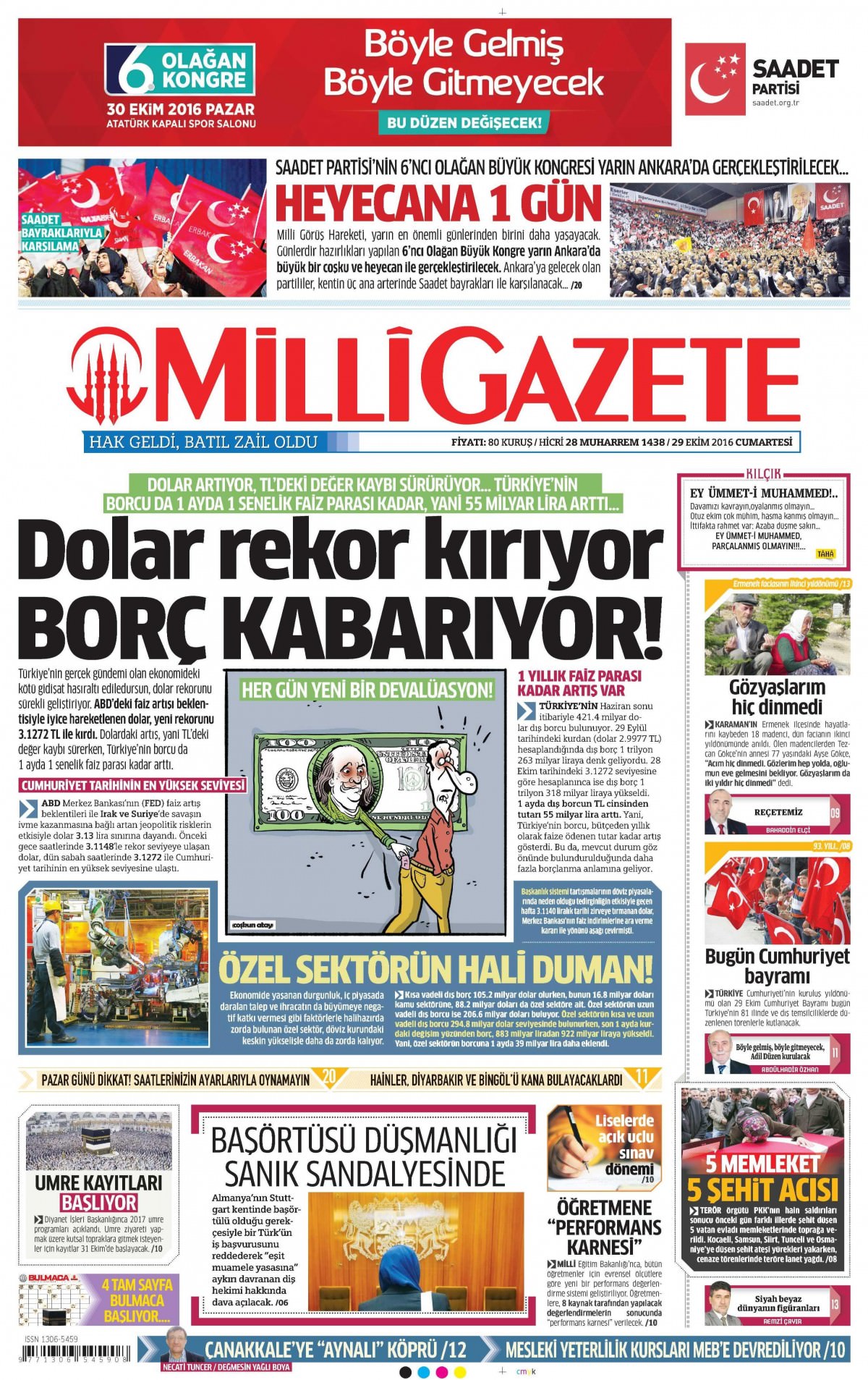 29 Ekim 2016 gazete manşetleri - 627