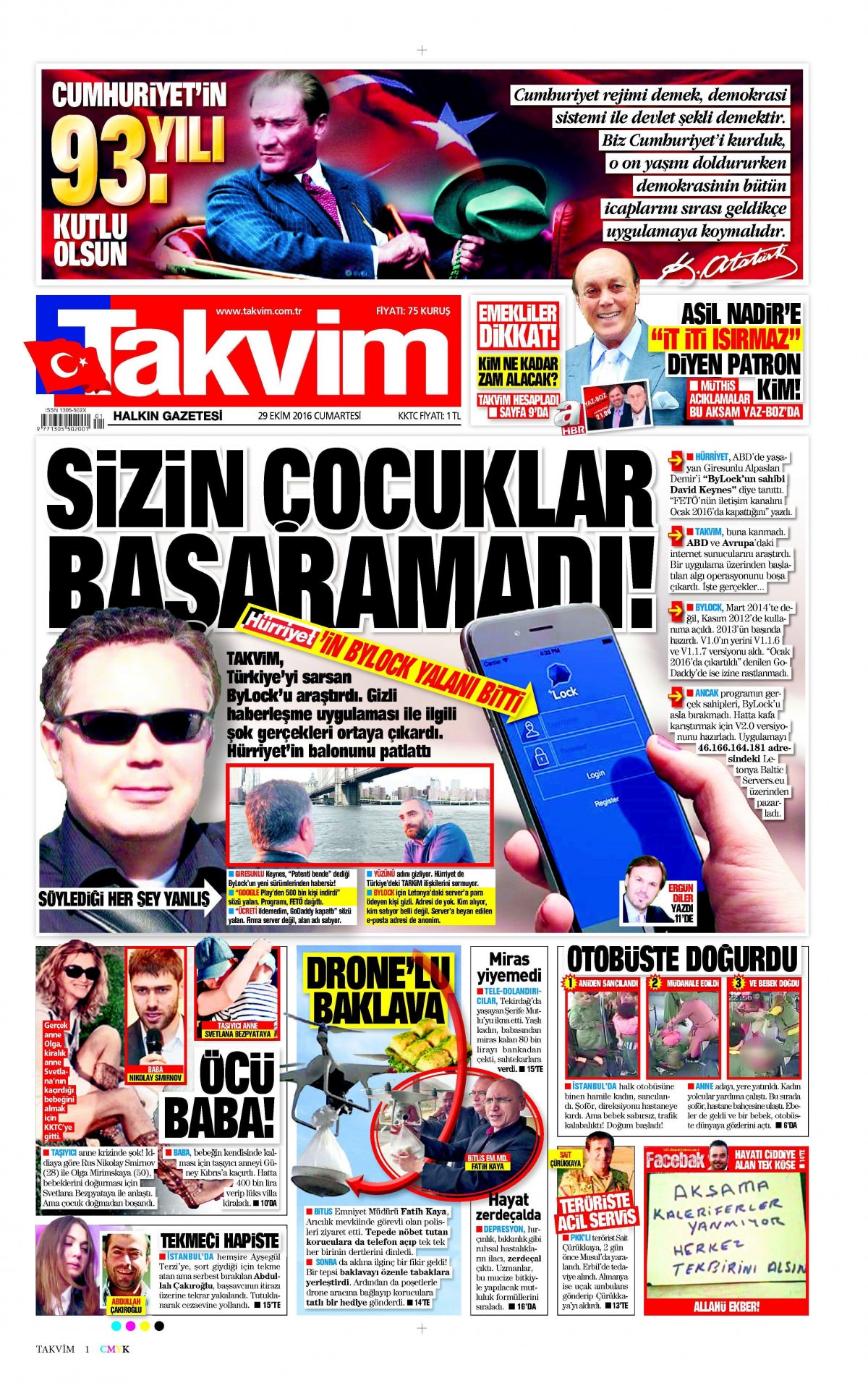 29 Ekim 2016 gazete manşetleri - 653