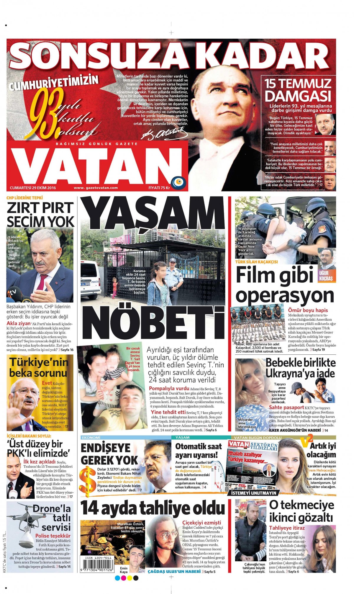 29 Ekim 2016 gazete manşetleri - 805