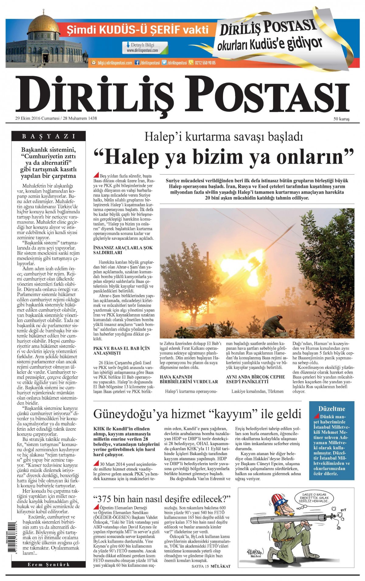 29 Ekim 2016 gazete manşetleri - 569