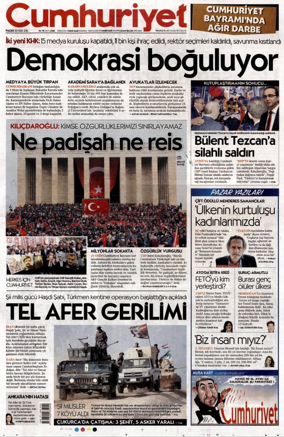 30 Ekim 2016 gazete manşetleri - 4