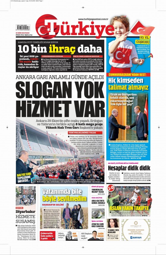 30 Ekim 2016 gazete manşetleri - 10