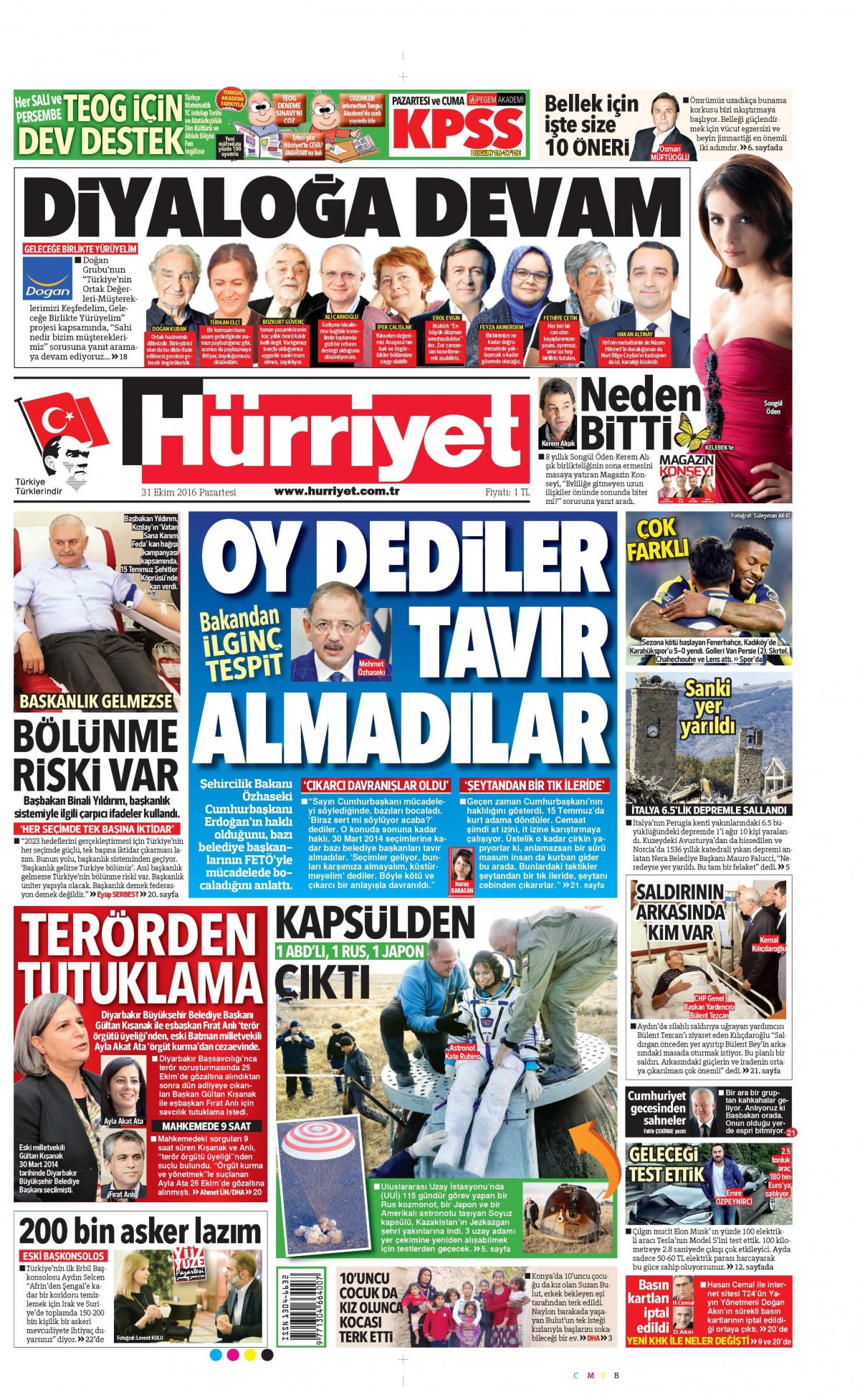 31 Ekim 2016 gazete manşetleri - 13